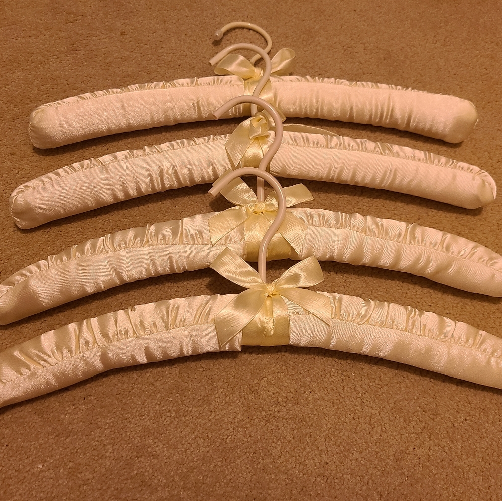 Elegant vintage padded hangers.